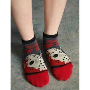 Step into Spooky Season with Friday the 13th Ankle Socks – Horror Classic Style